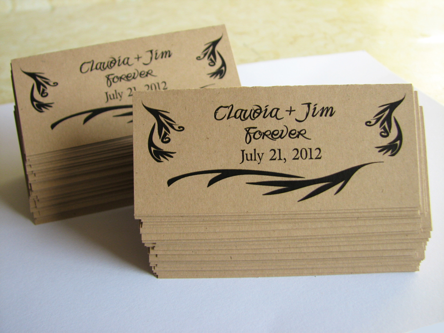 Claudia and Jim Custom Tattoo Packaging Tag