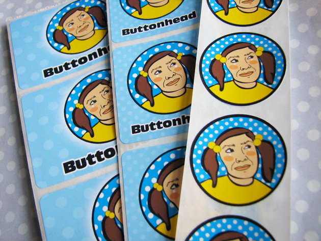 Buttonhead Custom Sticker Label Set